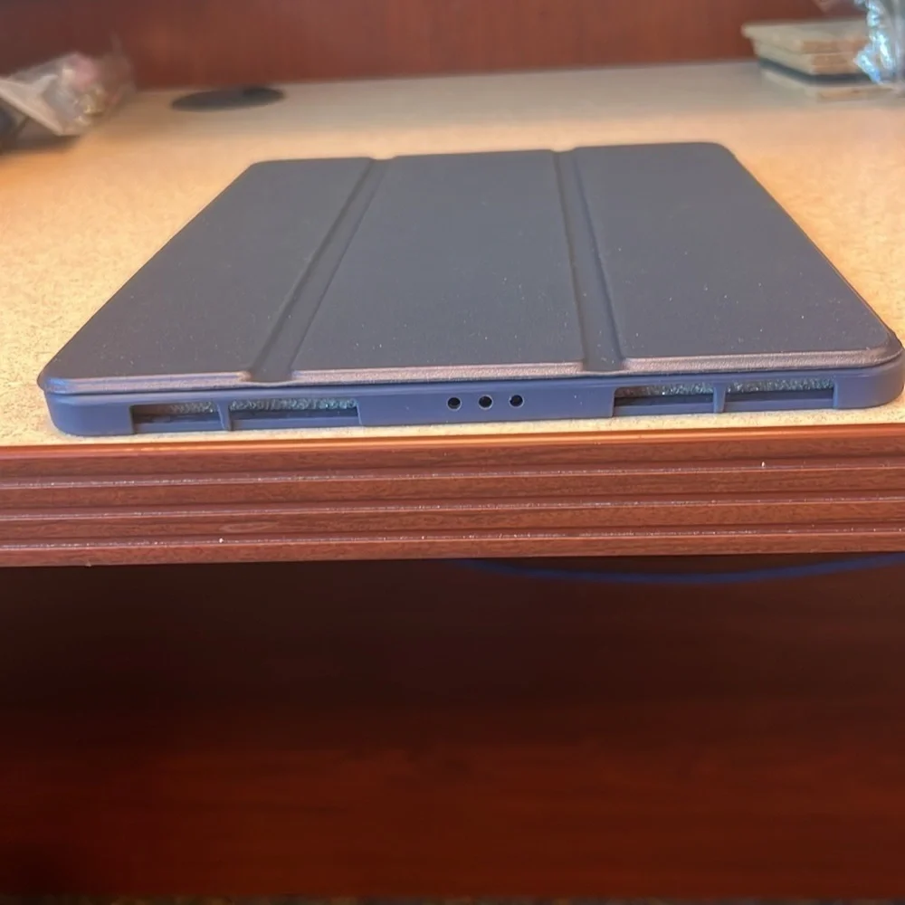 DTTO Case for iPad Pro 11 2021 Slim Trifold Stand Soft TPU Back Cover Navy Blue